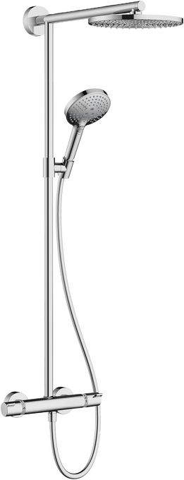 Showerpipe 240 1jet EcoSmart with thermostatic shower mixer