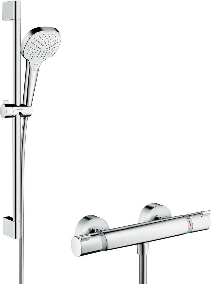 Brusersystem til frembygning Vario med Ecostat Comfort termostat og bruserstang 65 cm