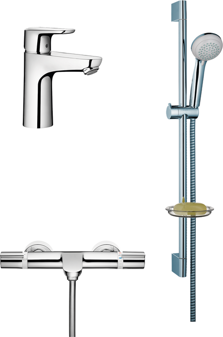 Ecos L thermostat shower bundle set