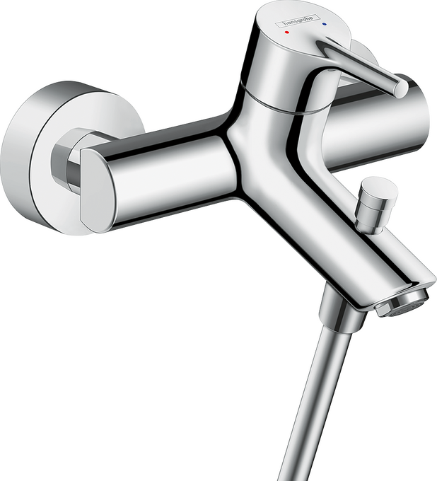 Single lever bath mixer for exposed installation