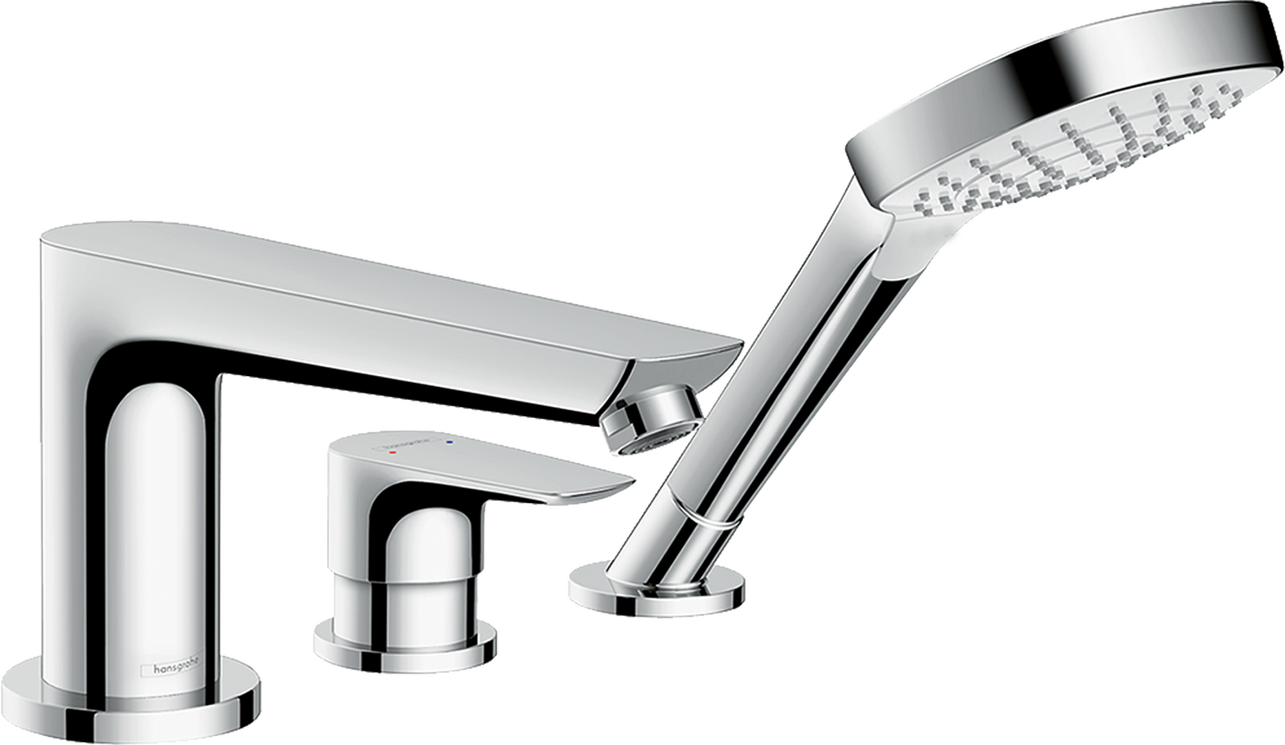 3-hole rim mounted single lever bath mixer for Secuflex