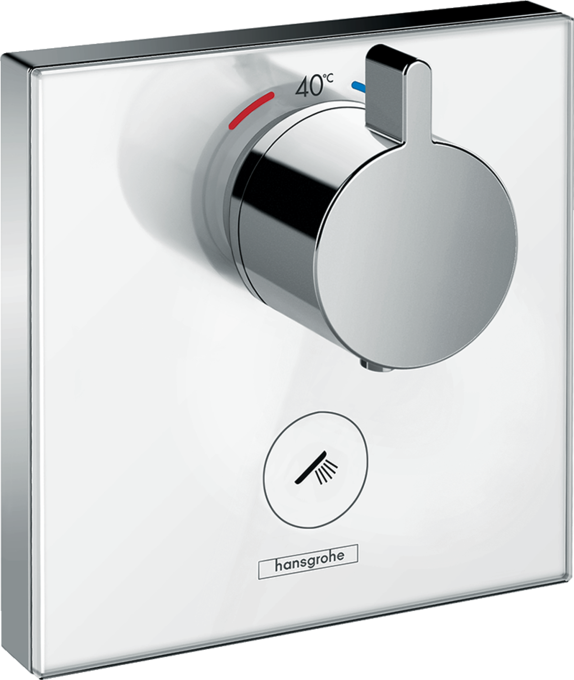 Termostatarmatur HighFlow til indbygning med afspærring til 1 udtag samt 1 ekstra udtag