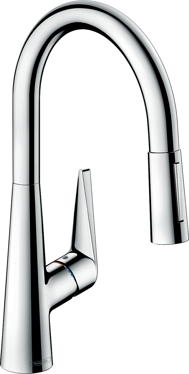 人気ブラドン ∬∬ハンスグローエフォーカス シングルレバーハイスパウト引出式キッチンシャワー混合水栓 整流吐水