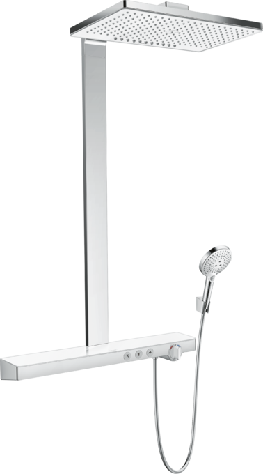 Crometta 100 Sistema doccia per installazione esterna Vario con termostatico Ecostat universal e asta doccia 90 cm