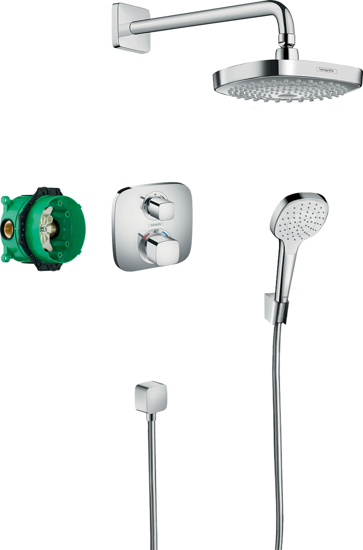 Brusersystem til indbygning 180 2jet med Ecostat E termostat