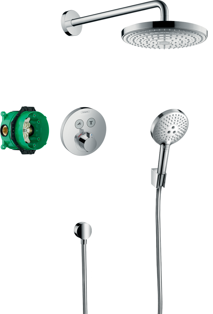 Sistema doccia ad incasso con termostatico ShowerSelect S