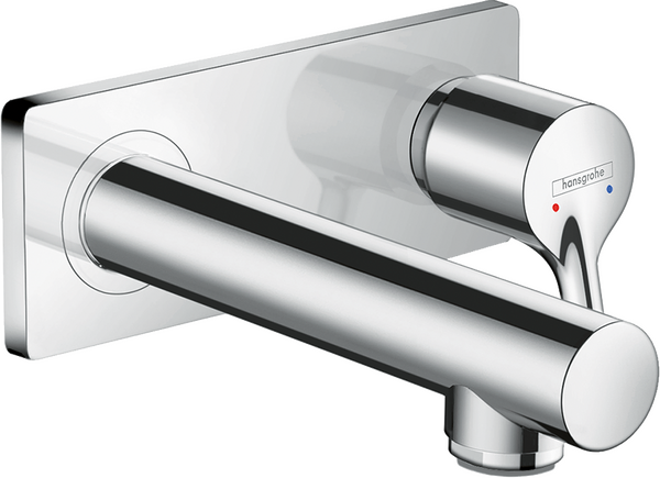 1-grepps tvättställsblandare för inbyggnad i vägg med 16,5 cm pip