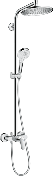 Showerpipe 240 1jet 2 ticks with single lever mixer
