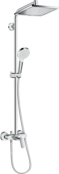 Showerpipe 240 1jet 2 ticks with single lever mixer