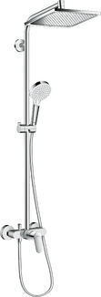 ハンスグローエ（hansgrohe） Unica Crometta シャワーフル hansgrohe Crometta E Showerpipe 240 1jet EcoSmart with thermostat