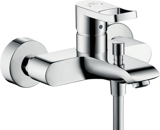 Single lever bath mixer for exposed installation