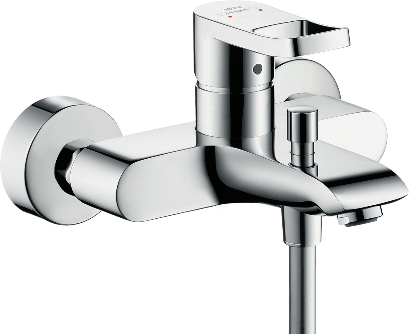 Single lever bath mixer for exposed installation