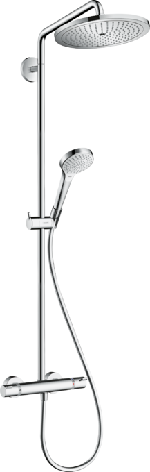 Showerpipe 280 1jet EcoSmart with thermostatic shower mixer