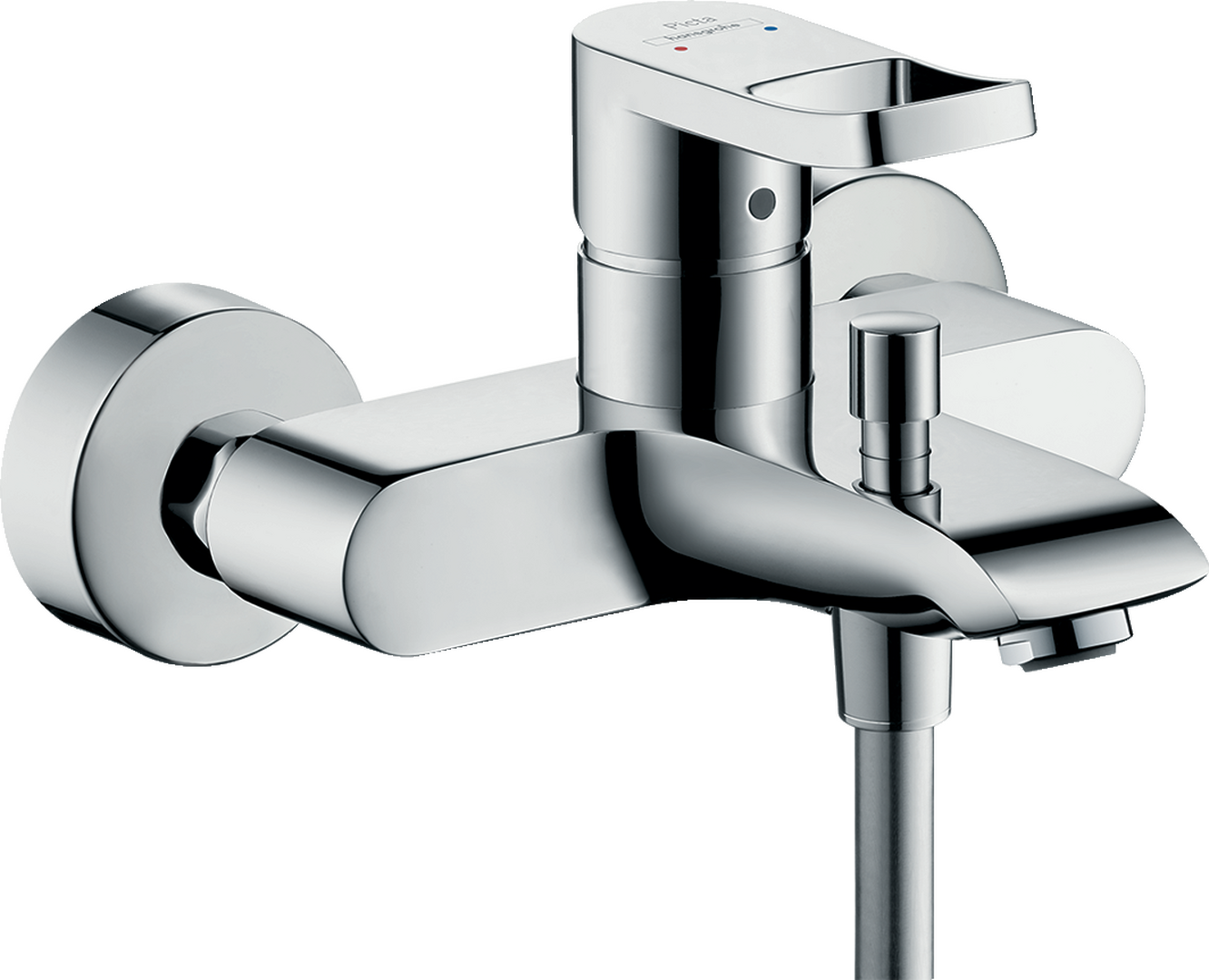 Single lever bath mixer for exposed installation