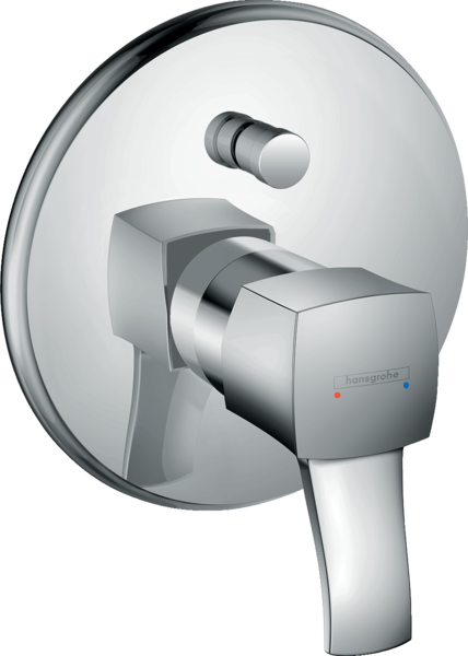 Single lever bath mixer for concealed installation with lever handle