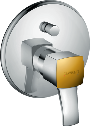 Single lever bath mixer for concealed installation with lever handle