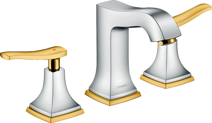 3-hole basin mixer 110 with lever handles and pop-up waste set 3-hole basin mixer 110 with lever handles and pop-up waste set