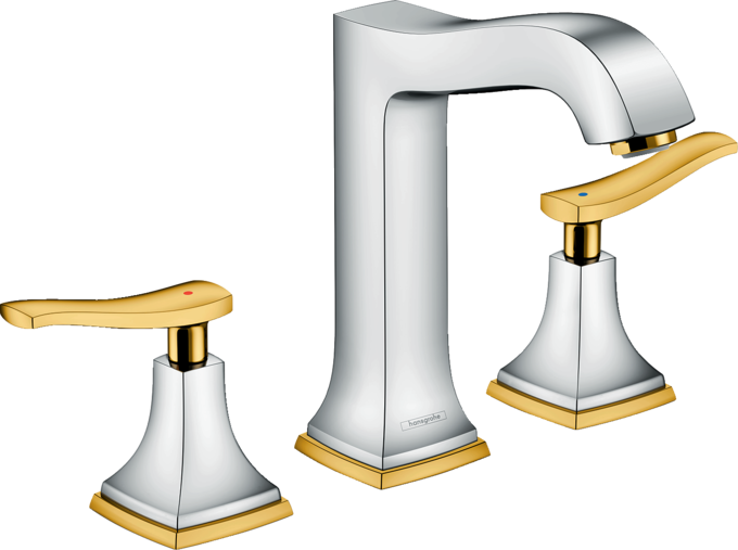 Mezclador de lavabo de 3 agujeros 160 de palancas con vaciador automático Mezclador de lavabo de 3 agujeros 160 de palancas con vaciador automático