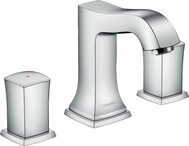 3-hole basin mixer 110 with zero handles and pop-up waste set