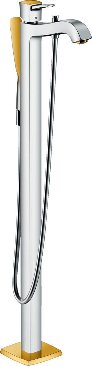 Single lever bath mixer floor-standing with lever handle