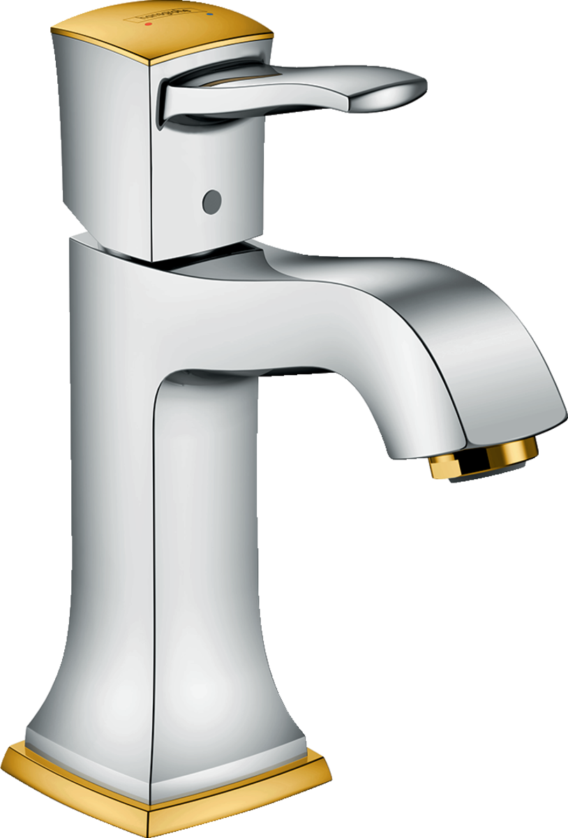 Single lever basin mixer 110 with lever handle without waste set