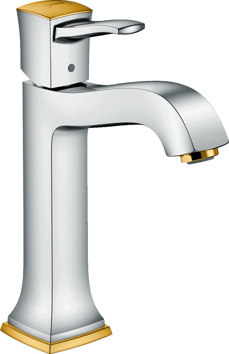 Single lever basin mixer 160 with lever handle for washbowls with pop-up waste set