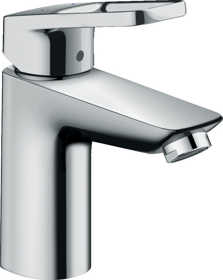 Logis Loop Single lever basin mixer 100 with pop-up waste set