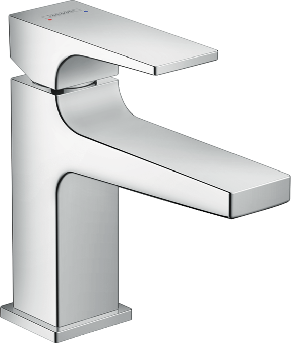 Single lever basin mixer 100 with lever handle for handrinse basins with push-open waste set
