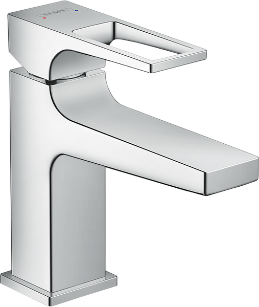 Single lever basin mixer 100 with loop handle for hand washbasins without waste set