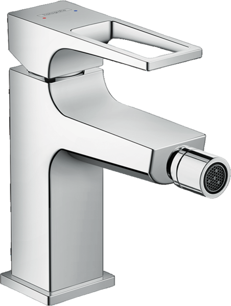 Miscelatore monocomando bidet con maniglia a staffa e piletta push-open Miscelatore monocomando bidet con maniglia a staffa e piletta push-open