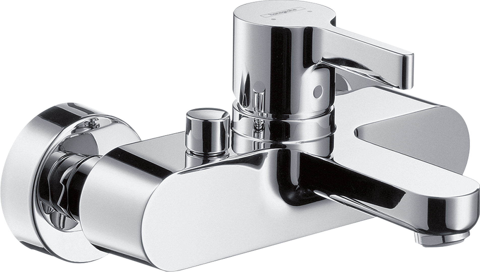 Single lever bath mixer for exposed installation