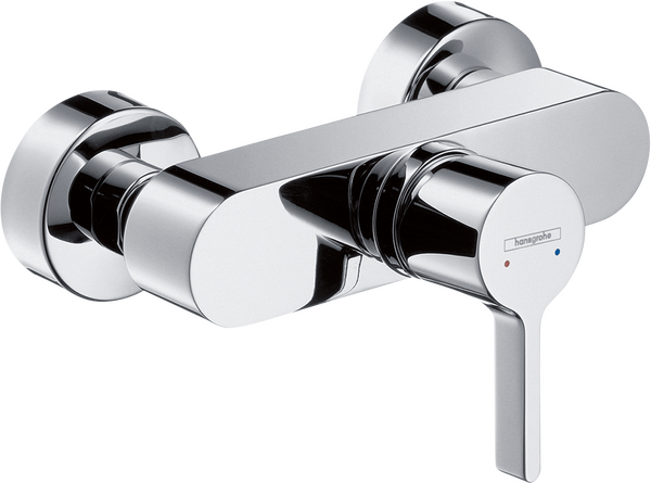 Single lever shower mixer for exposed installation