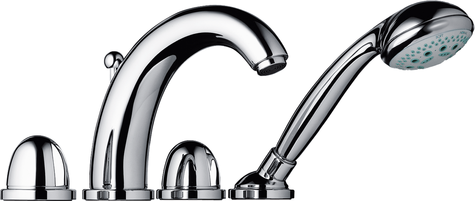 Afbouwdeel 4-gats badrandmengkraan