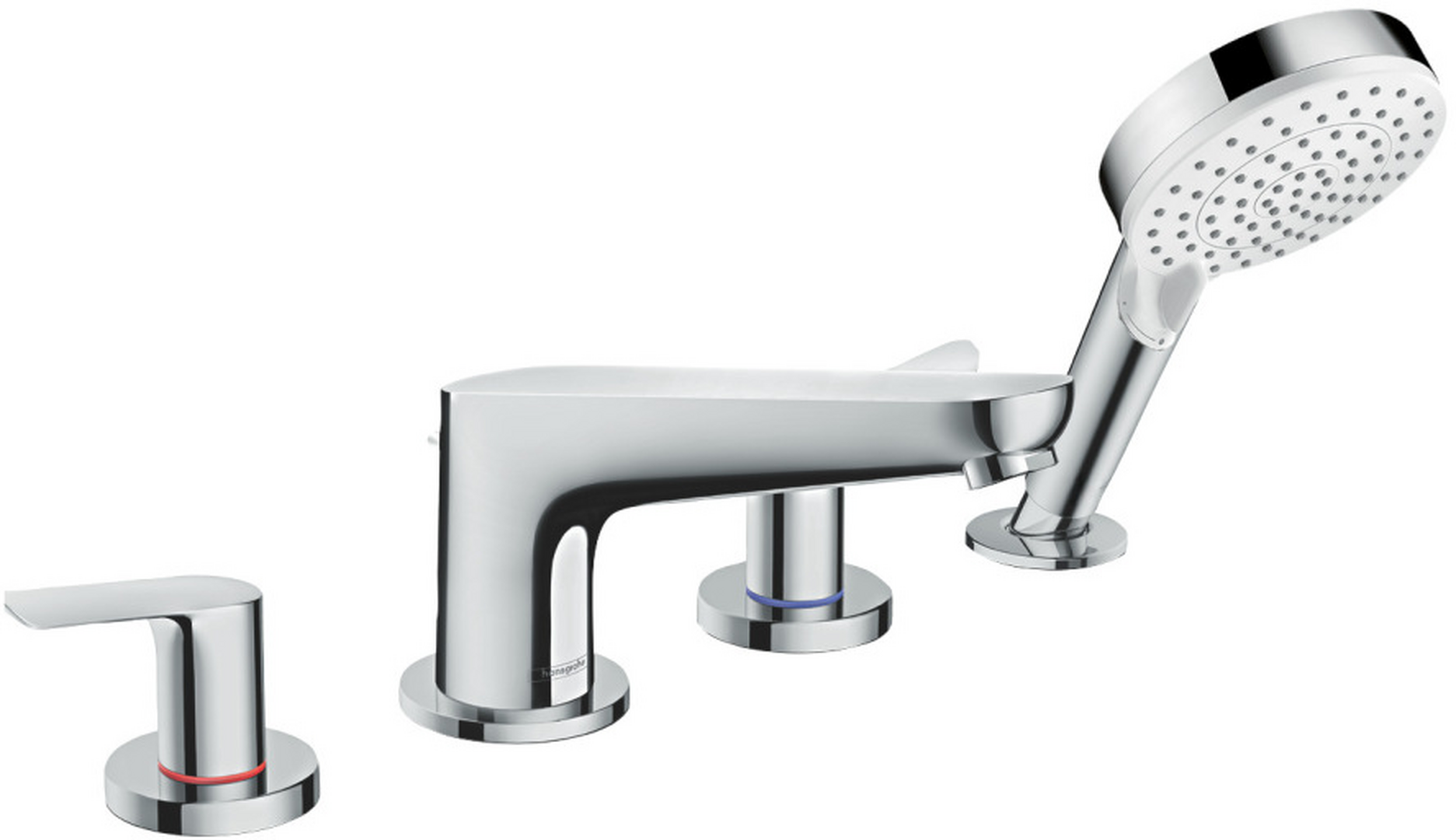 4-hole rim mounted bath mixer