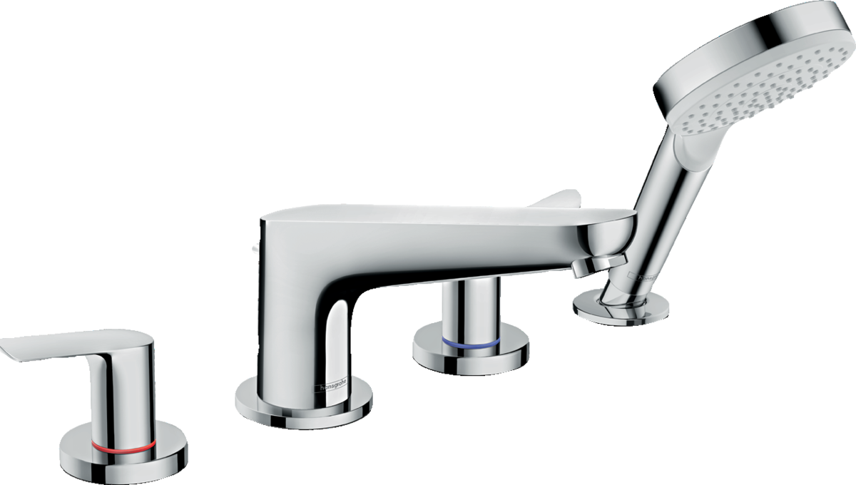 四孔翻边安装浴缸龙头