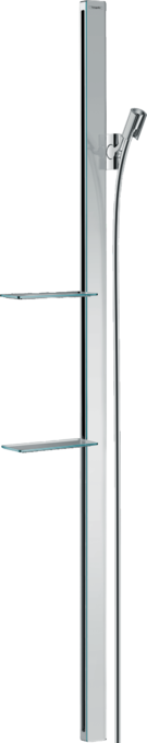 Shower bar E 150 cm with Isiflex shower hose 160 cm and shelves