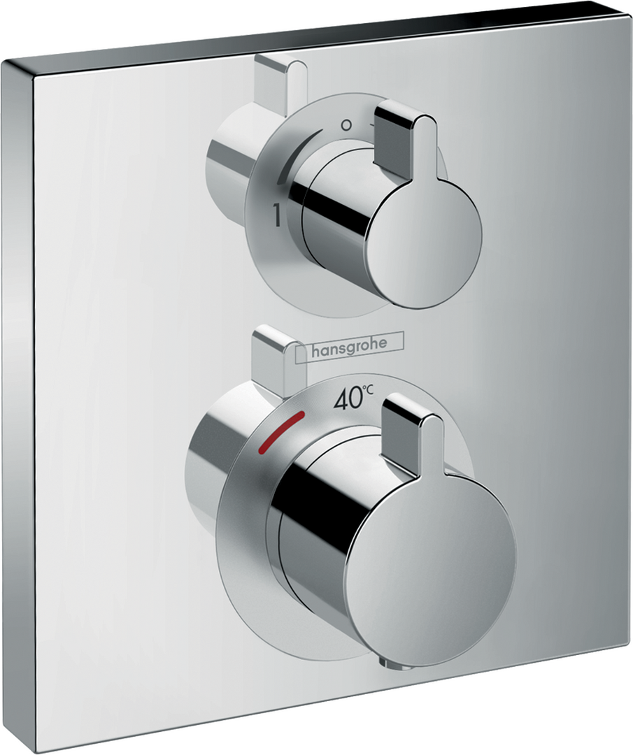 Thermostatic mixer for concealed installation for 2 outlets