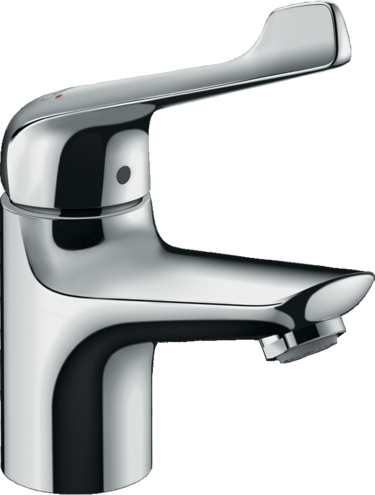 Single lever basin mixer 70 with extra long handle and pop-up waste set