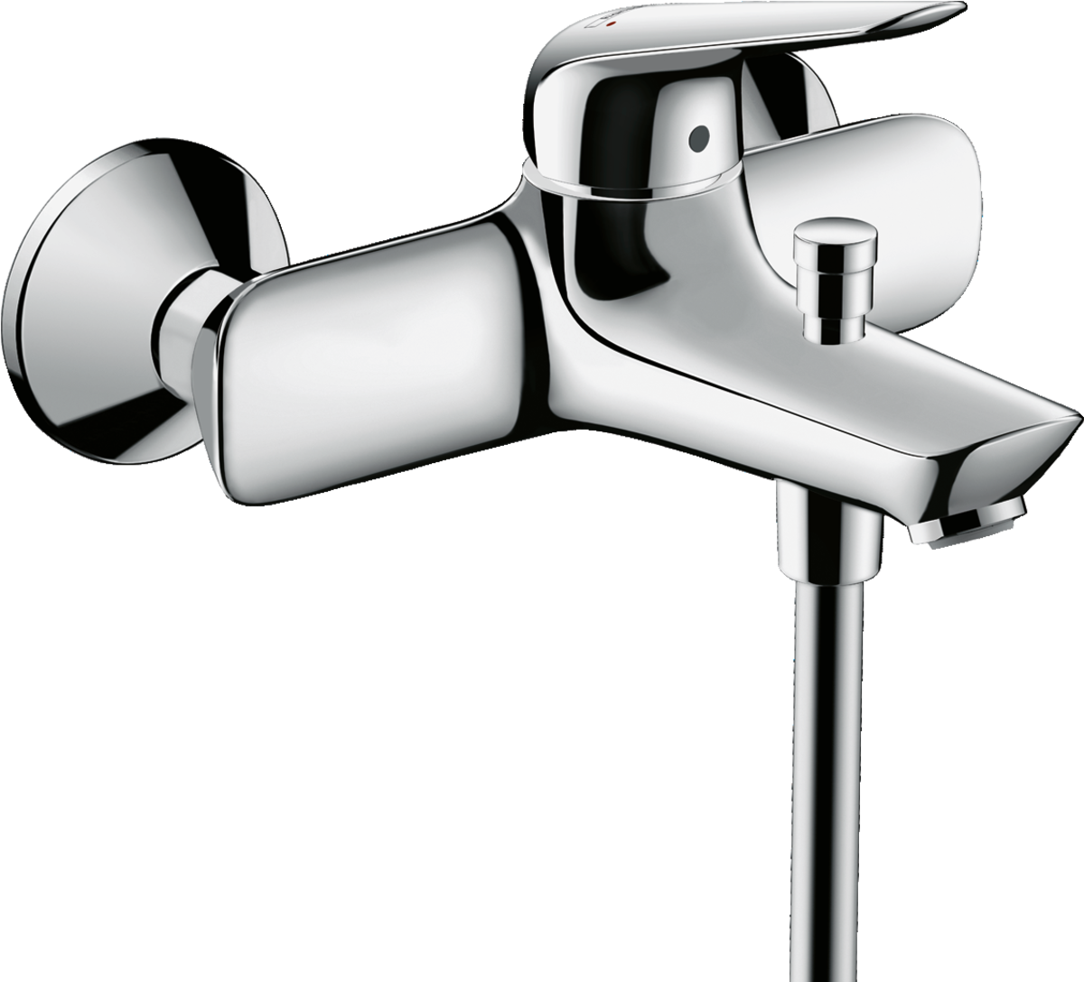 Single lever bath mixer for exposed installation