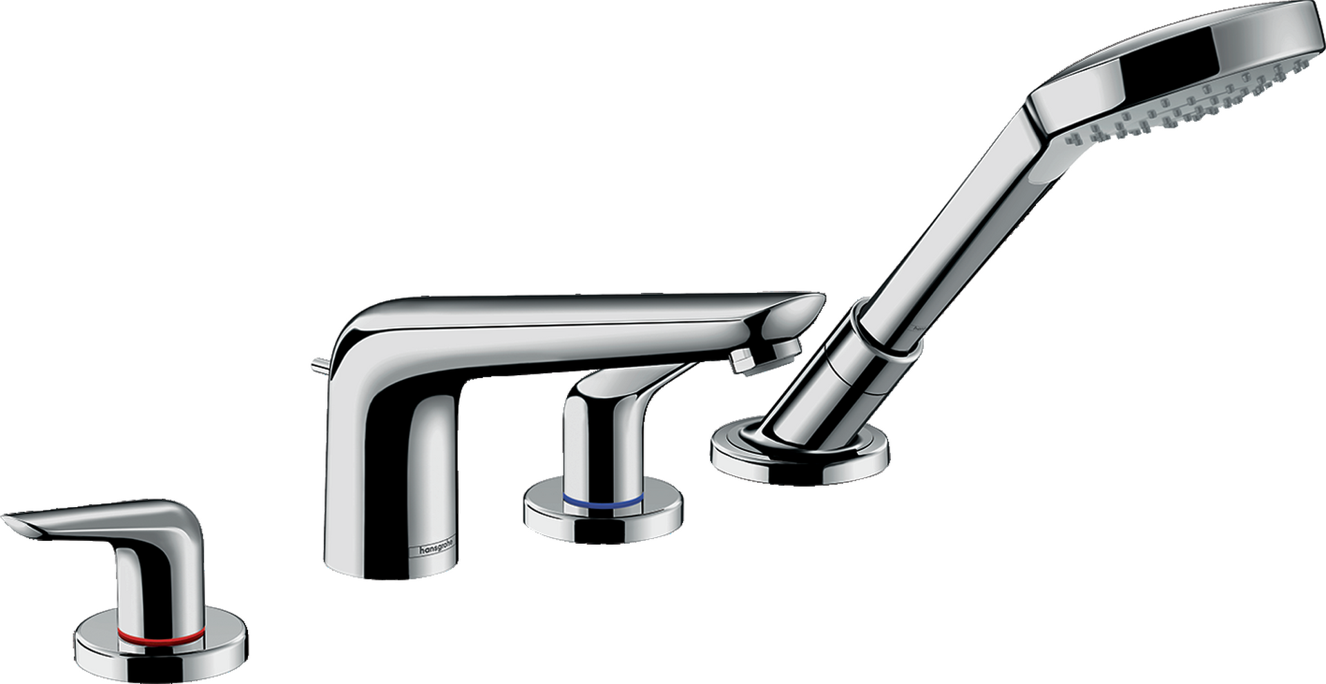4-hole rim mounted bath mixer