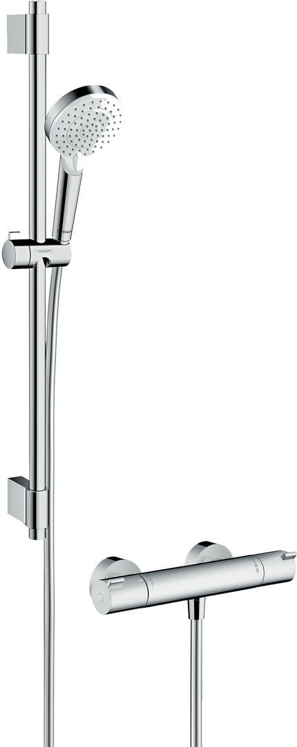 Sistema doccia esterno Vario con termostatico Ecostat 1001 CL e asta doccia 72 cm