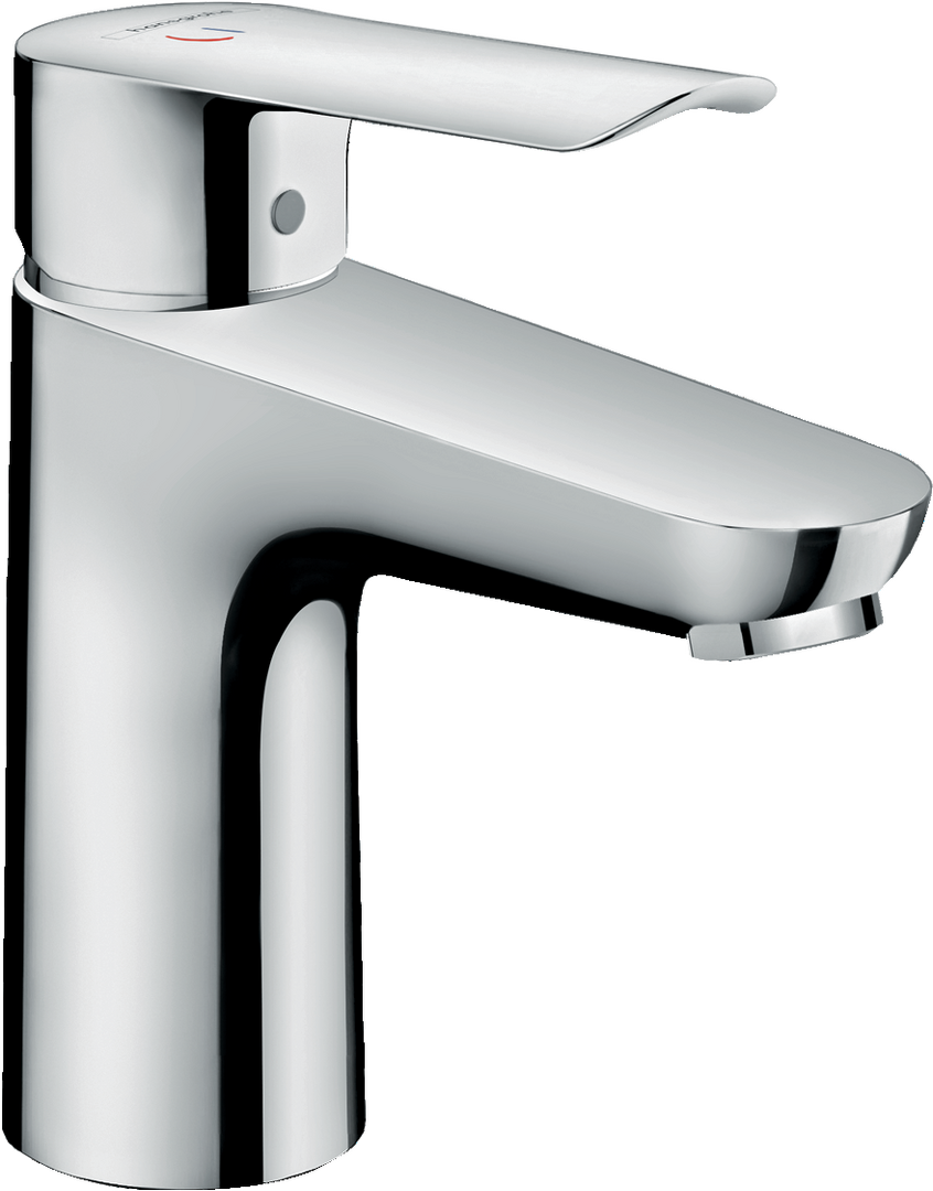 Miscelatore monocomando lavabo 100 CoolStart con piletta in ottone