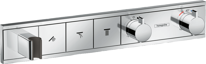 Thermostat Unterputz für 3 Verbraucher mit integriertem Brausehalter