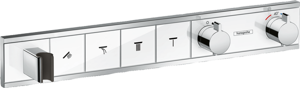 Termostat til innbygging til 4 uttak med dusjholder