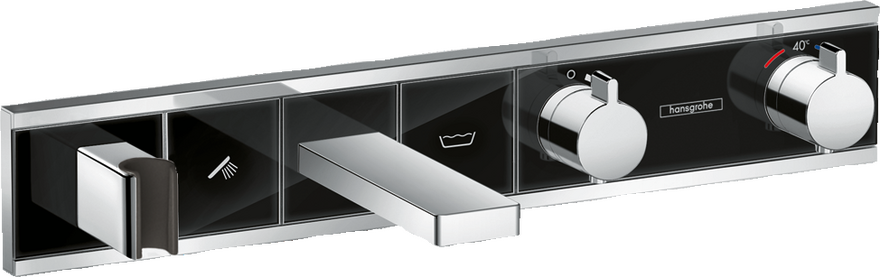 Thermostat for concealed installation for 2 functions bath tub