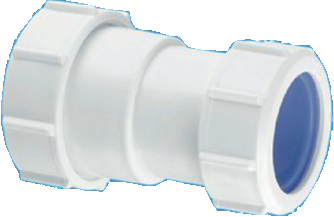 McAlpine S28L-ISO Multifit Straight Connector 1¼" x 32 mm to connect UK waste pipe to European dimensions