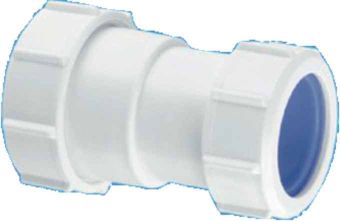 McAlpine S28L-ISO Multifit Straight Connector 1¼" x 32 mm to connect UK waste pipe to European dimensions