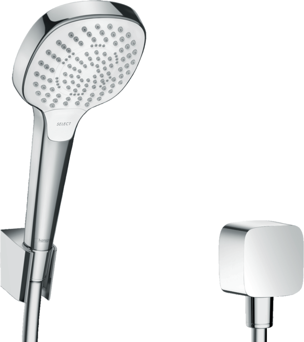 Shower holder set Vario with shower hose 160 cm and FixFit wall outlet