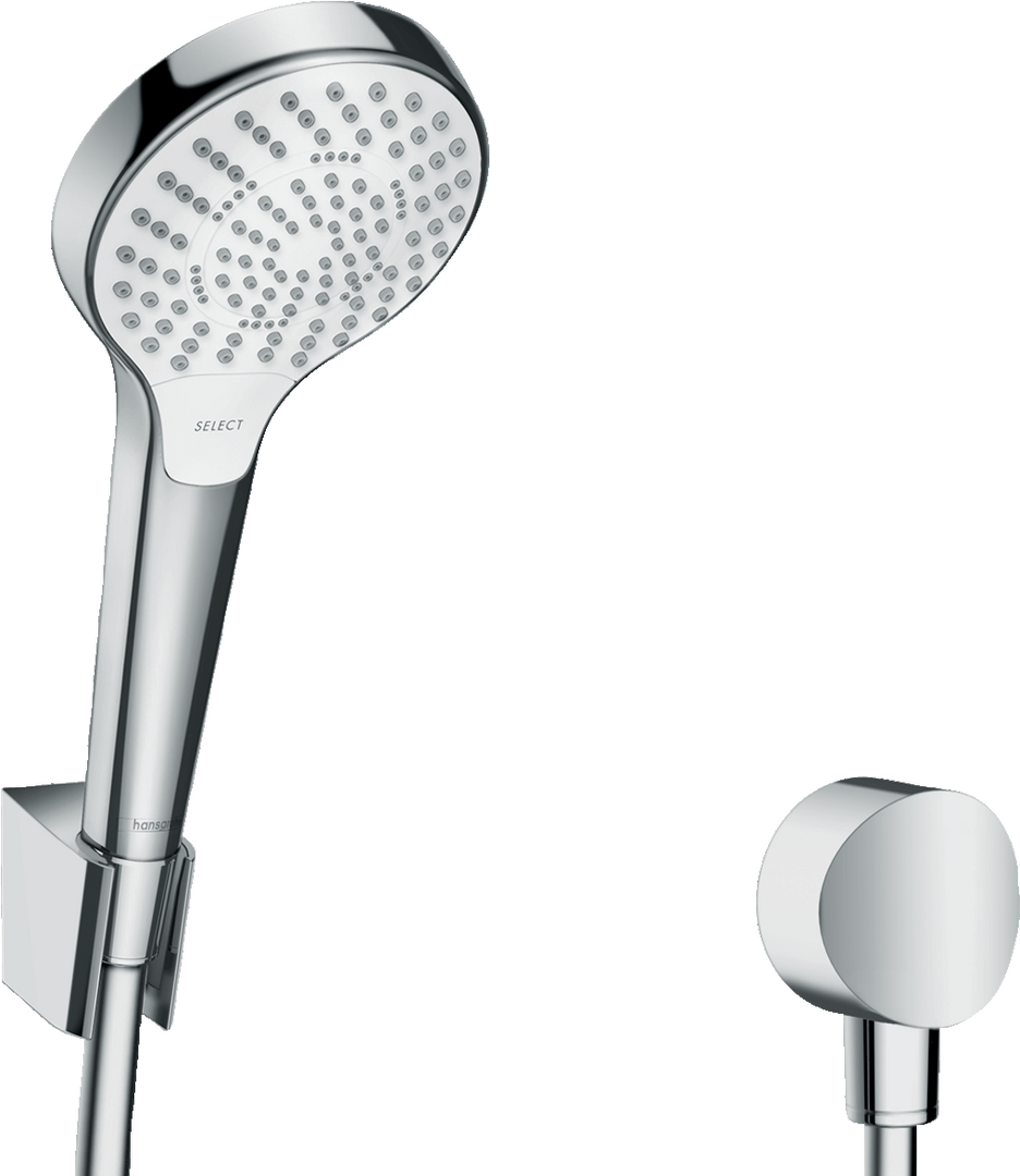 Shower holder set Vario EcoSmart with shower hose 160 cm and FixFit wall outlet