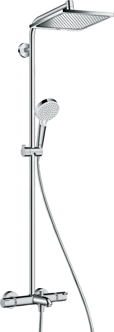 Showerpipe 240 1jet with bath thermostat